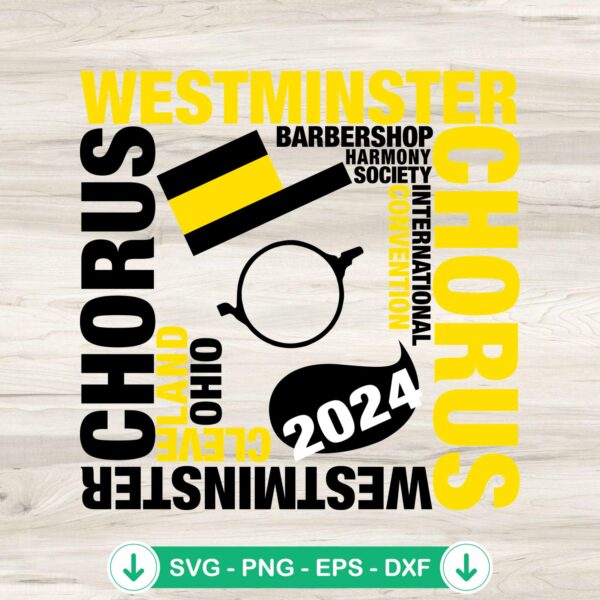 Cleveland Westminster Chorus svg file for cricut cutting projects