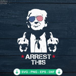 Trump 2024 Arrest This SVG file for Cricut, cutting file