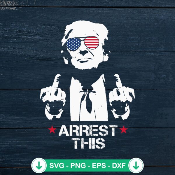 Trump 2024 Arrest This SVG file for Cricut, cutting file