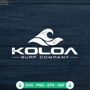Koloa Surf Company Vintage svg file for cutting machines