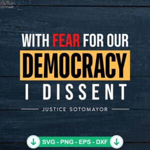 Retro With Fear For Our Democracy SVG file for Cricut