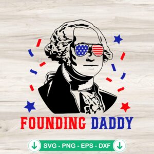 Founding Daddy George Washington svg file for cutting machines