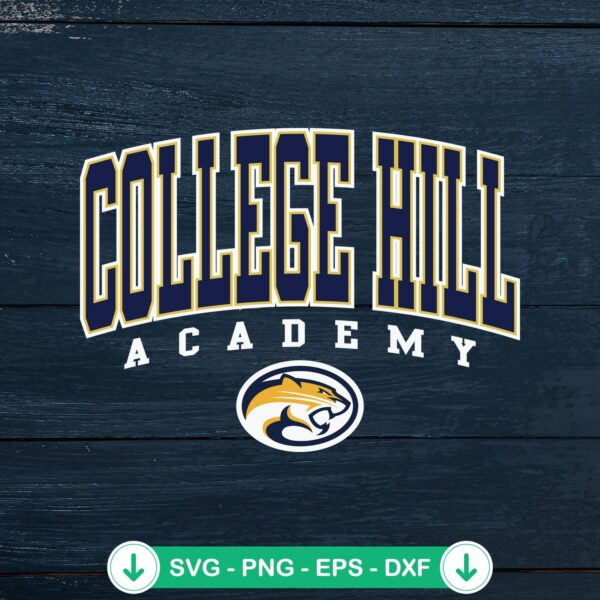 College Hill Academy Vintage SVG file for Cricut and cutting machines