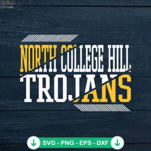 North College Hill Trojans vintage SVG file for cricut