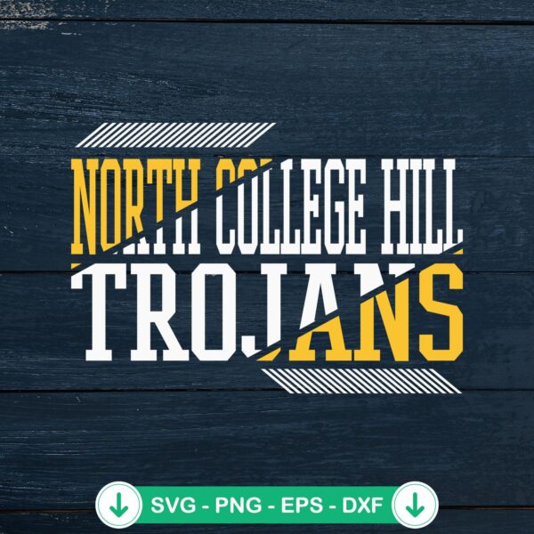 North College Hill Trojans vintage SVG file for cricut
