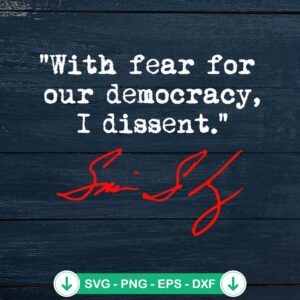 Justice Sotomayor Signature SVG file for cricut cutting