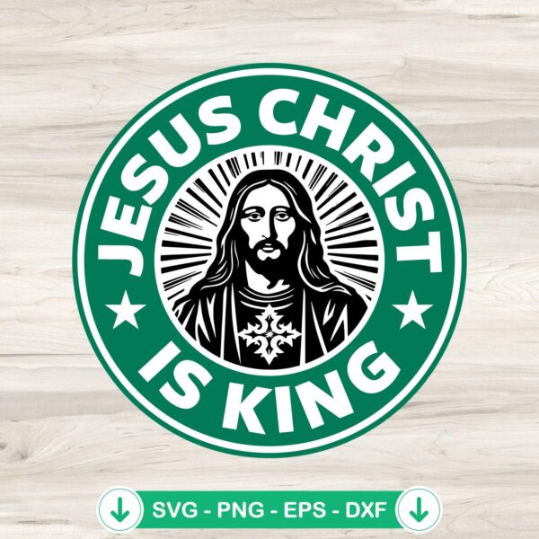 Jesus Christ Is King SVG file for Cricut cutting machine