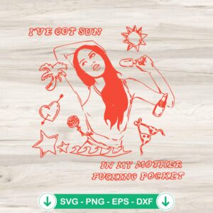 Olivia Rodrigo I've Got Sun SVG file for Cricut cutting machine