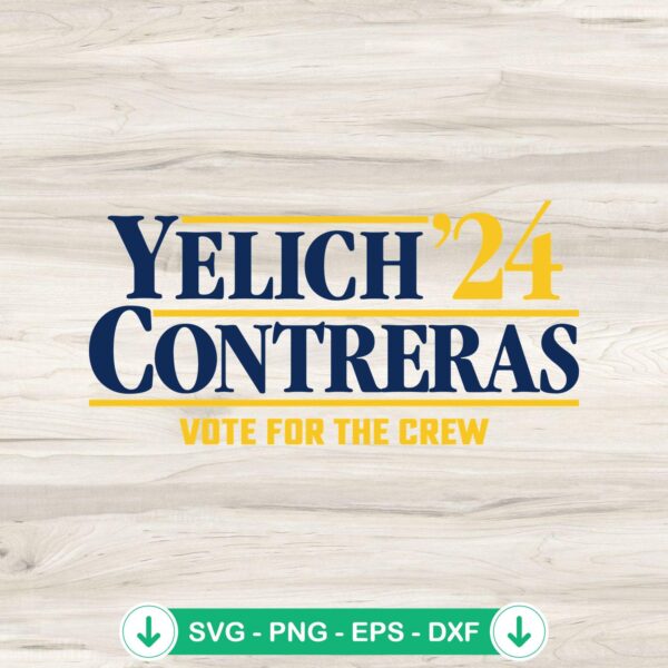 Yelich Contreras 2024 SVG file - Vote For The Crew cutting file
