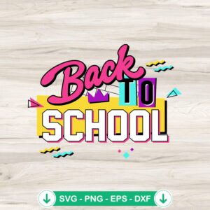 Back To School Retro Vintage SVG file for Cricut cutting