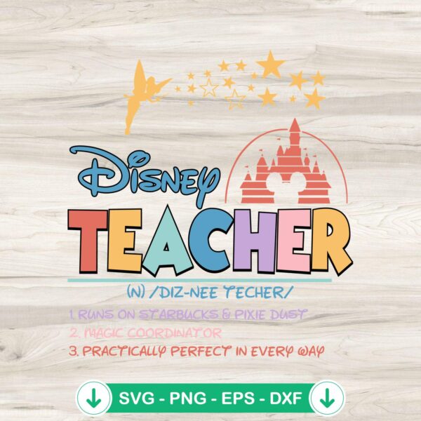 Disney Teacher Definition SVG file for Cricut cutting machine
