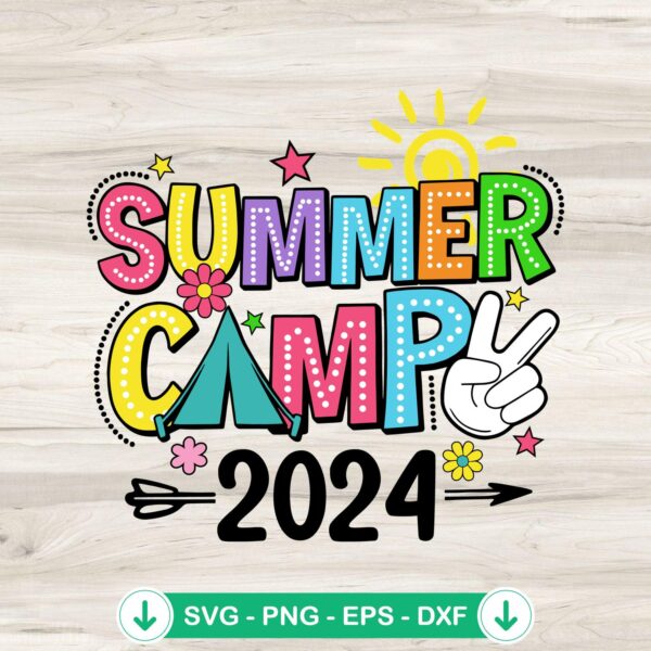 Summer Camp 2024 svg file for Cricut cutting machine