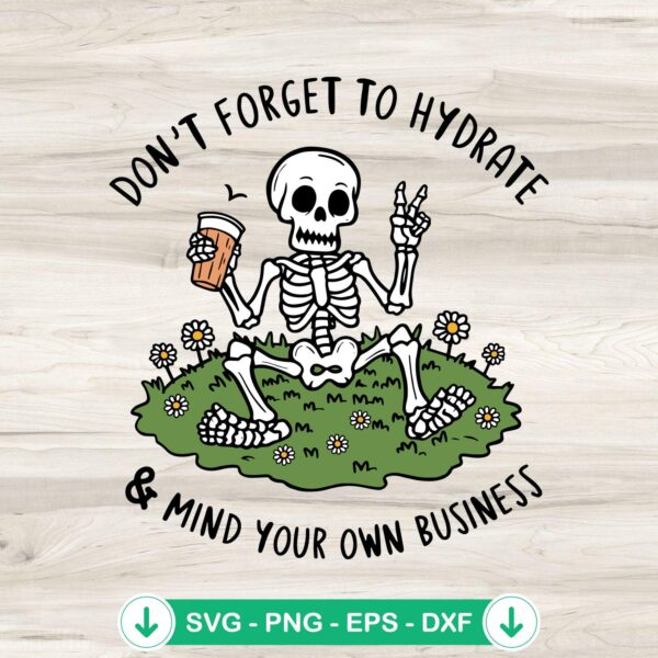 Don’t Forget To Hydrate SVG file for Cricut cutting machine
