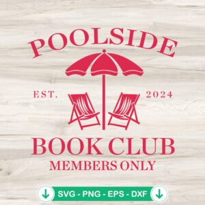 Poolside Book Club Est. 2024 SVG file for Cricut cutting machine