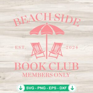 Beach Side Book Club Est. 2024 SVG file for Cricut and cutting machine