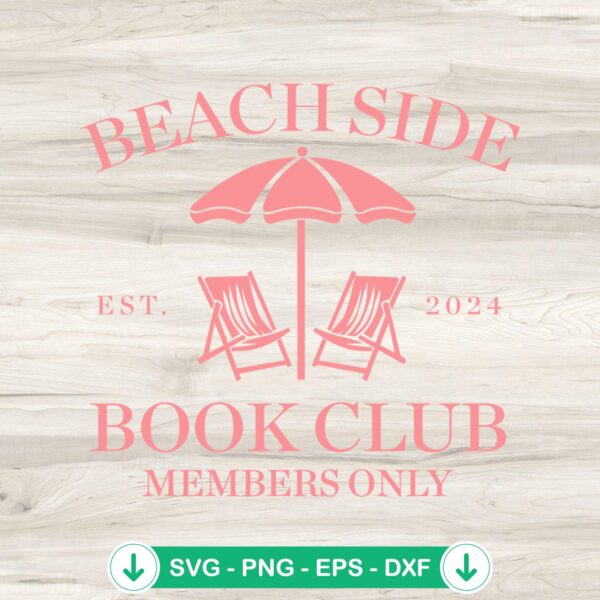 Beach Side Book Club Est. 2024 SVG file for Cricut and cutting machine