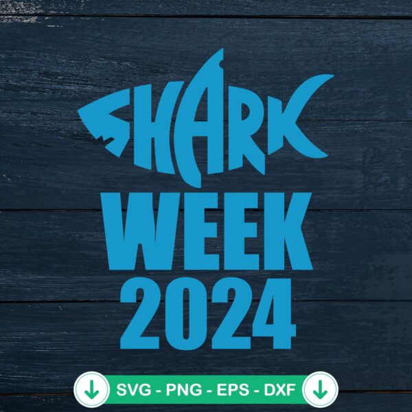 Shark Week 2024 SVG file for cricut - shark fin cutting file