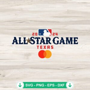 All Star Game Texas 2024 MLB logo svg file for cricut