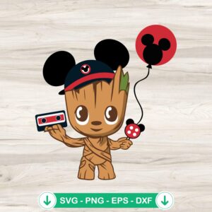 Groot Mickey Ears Halloween SVG file for Cricut cutting machine