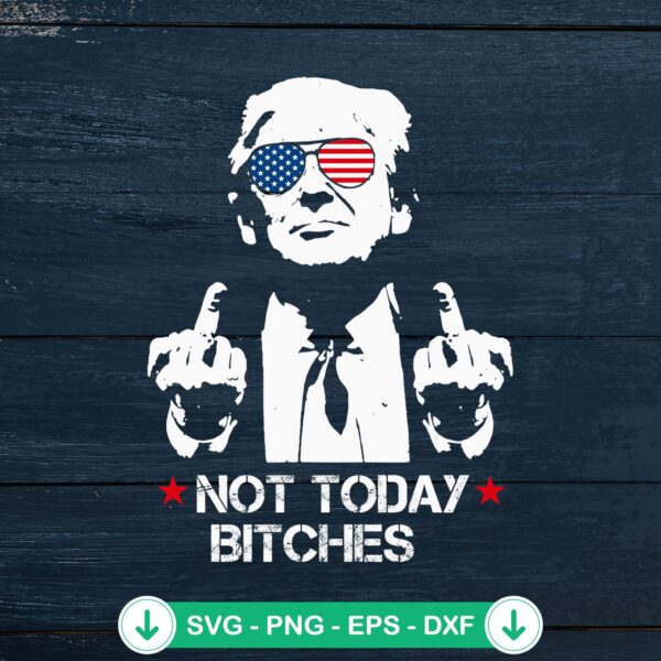Trump Not Today Bitches SVG file for Cricut cutting projects