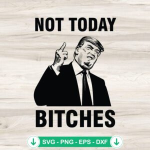 Funny Trump Not Today Bitches SVG file - cutting file for Cricut