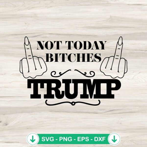 Not Today Bitches Trump Funny SVG file for cutting machines