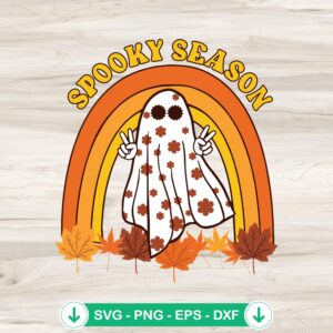 Retro Ghost SVG file for Halloween season - cutting file
