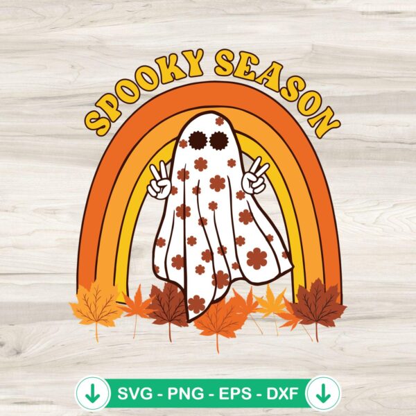 Retro Ghost SVG file for Halloween season - cutting file