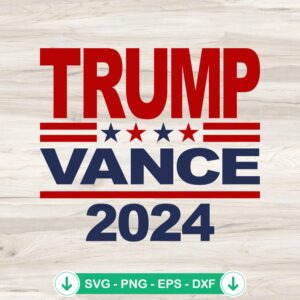 Trump Vance 2024 Retro Stripe svg file for cutting machines