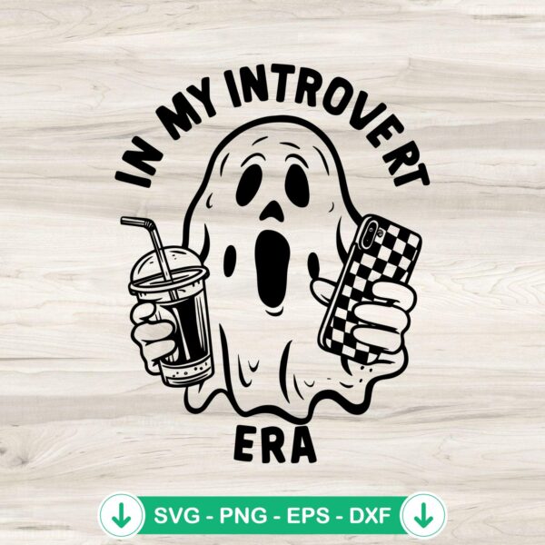 In My Introvert Era Spooky Season SVG file for Halloween crafts