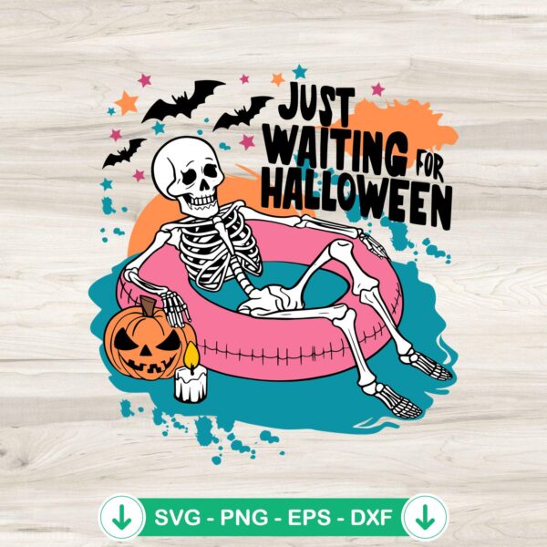 Just Waiting For Halloween SVG file for cutting machines