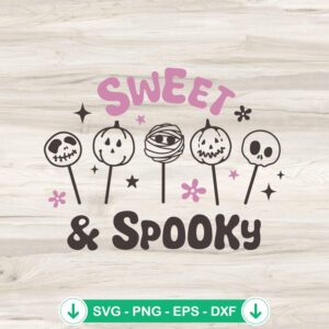 Sweet And Spooky Halloween svg file for cake pops craft