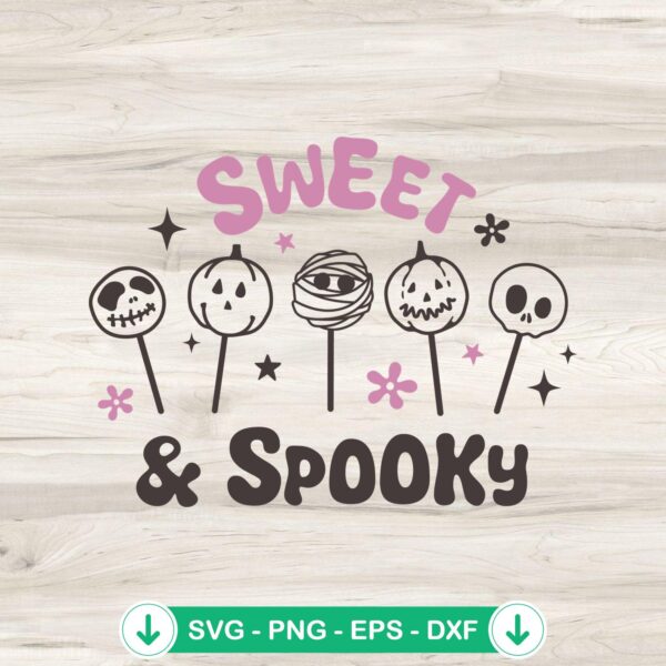 Sweet And Spooky Halloween svg file for cake pops craft