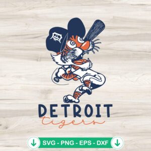 Detroit Tigers Mascot Baseball svg file for cutting machines