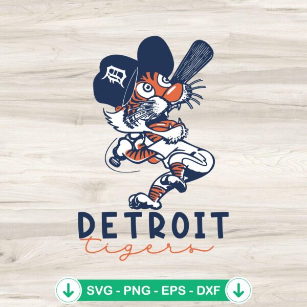 Detroit Tigers Mascot Baseball svg file for cutting machines