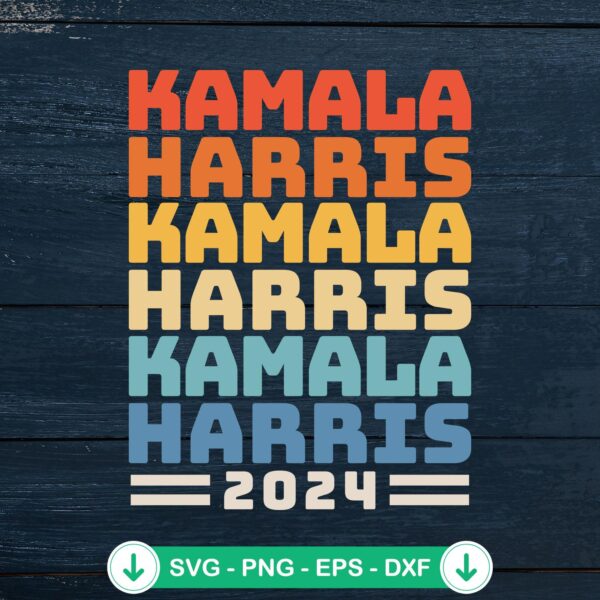Kamala Harris 2024 Vintage SVG file for Cricut cutting machine