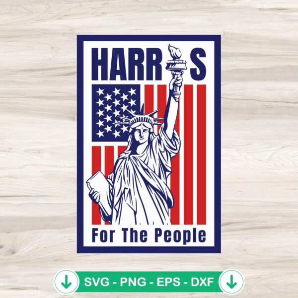 Harris For The People SVG file for President Election 2024.