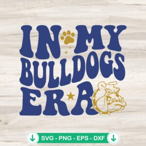 In My Bulldogs Era SVG file for Cricut, sports fan cutting file