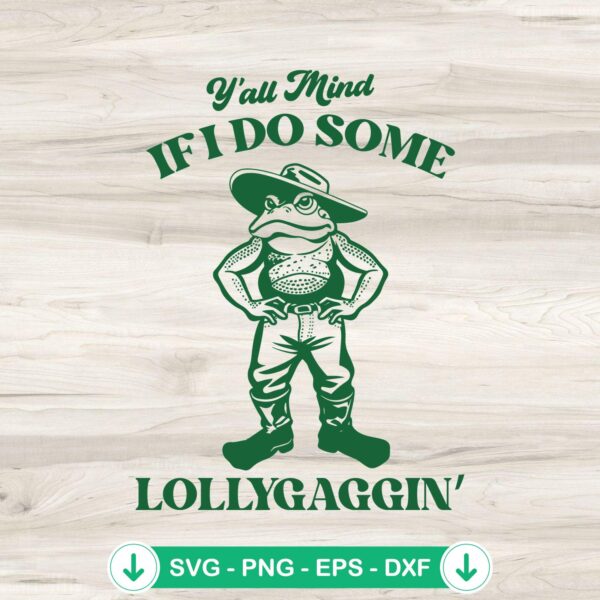 Cowboy Frog Y'all SVG file for Cricut cutting machine