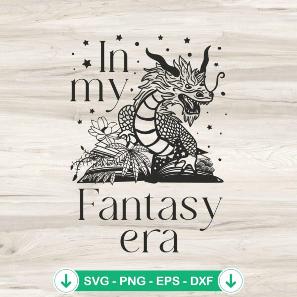 In My Fantasy Era Retro Bookish SVG file for Cricut cutting machine