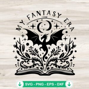 My Fantasy Era Smutty Book SVG file for Cricut cutting machine