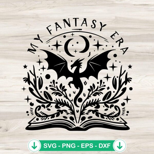 My Fantasy Era Smutty Book SVG file for Cricut cutting machine