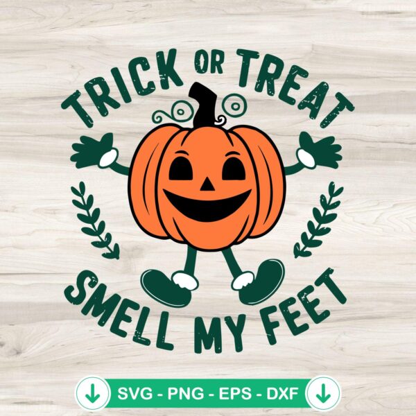 Halloween Trick Or Treat SVG file for pumpkin ghost cutting file