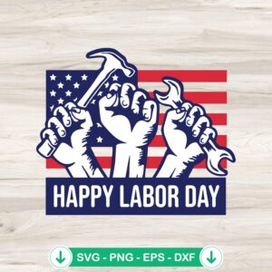 Labor Day patriotic SVG file for cutting machines