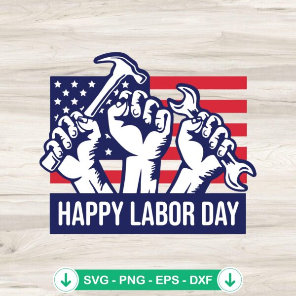 Labor Day patriotic SVG file for cutting machines