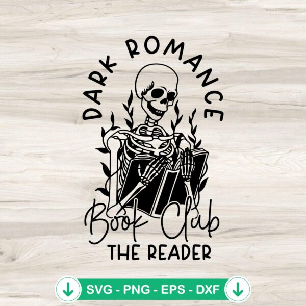 Dark Romance Book Club The Reader SVG file for Halloween crafts