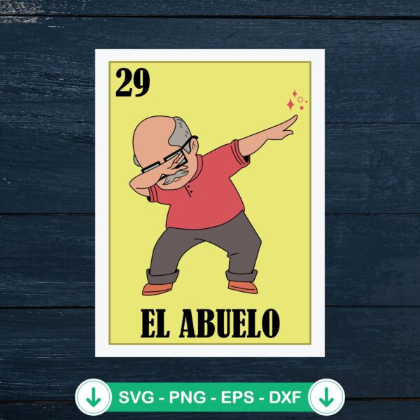 El Abuelo Grandpa Dabbing SVG file for cutting, cricut svg