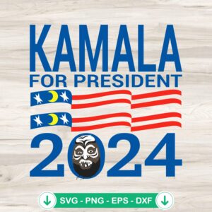 Kamala For President 2024 wrestler svg file for cricut and cutting machine.