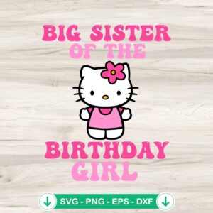 Hello Kitty Custom 4th Birthday svg file for cutting machines