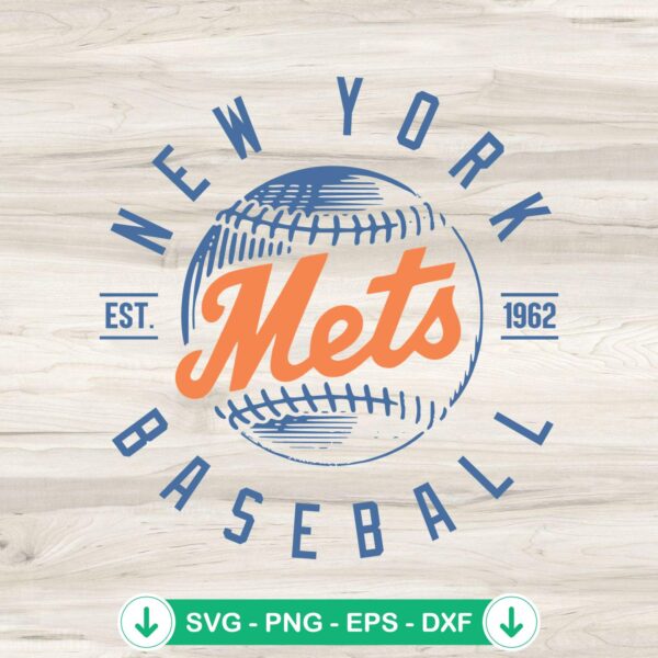 New York Mets Baseball Est. 1962 SVG file for Cricut
